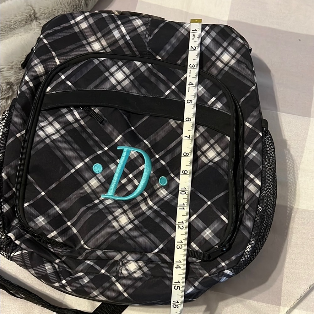 Black Plaid Backpack - image 8